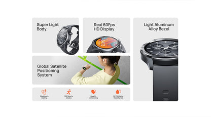 Mibro A3 Smartwatch Posicionamento GPS Chamada Bluetooth Design Super Leve Tela de 1.39'' Monitor de Saúde Relógio Esportivo Para Homens Mulheres