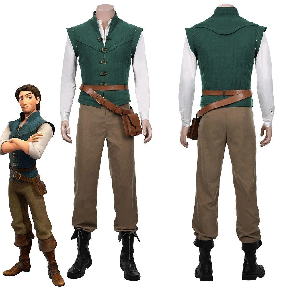 Anime Flynn Rider Tangled Rapunzel Cosplay Costume Adult Carnival Uniform Halloween Anime Halloween Costumes Vest Accessories