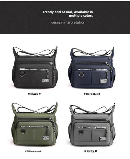 Mens Messenger Bag Crossbody Shoulder Bags Men Small Sling Pack for Work Business Waterproof Oxford Packs Satchel Purse