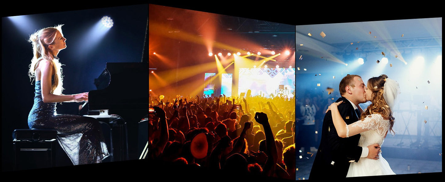 U'King 4PCS 200W LED Par Light DMX512 18x8W RGBW LED Wash Light Effect Flat Light for DJ Disco Party Club Wedding Stage Light