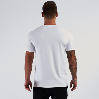 Elastic Slim Fit Summer Cool Quick Dry T-Shirts Mens Running Short Sleeve V-neck Shirts Gym Bodybuilding Fitness Muscle Clothing