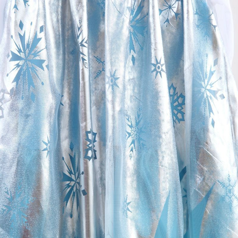 Girls Ice Snow Princess Cosplay Dress with Long Cloak Kids Outfit for Halloween Carnival Birthday Theme Party Role?Play Dress?Up