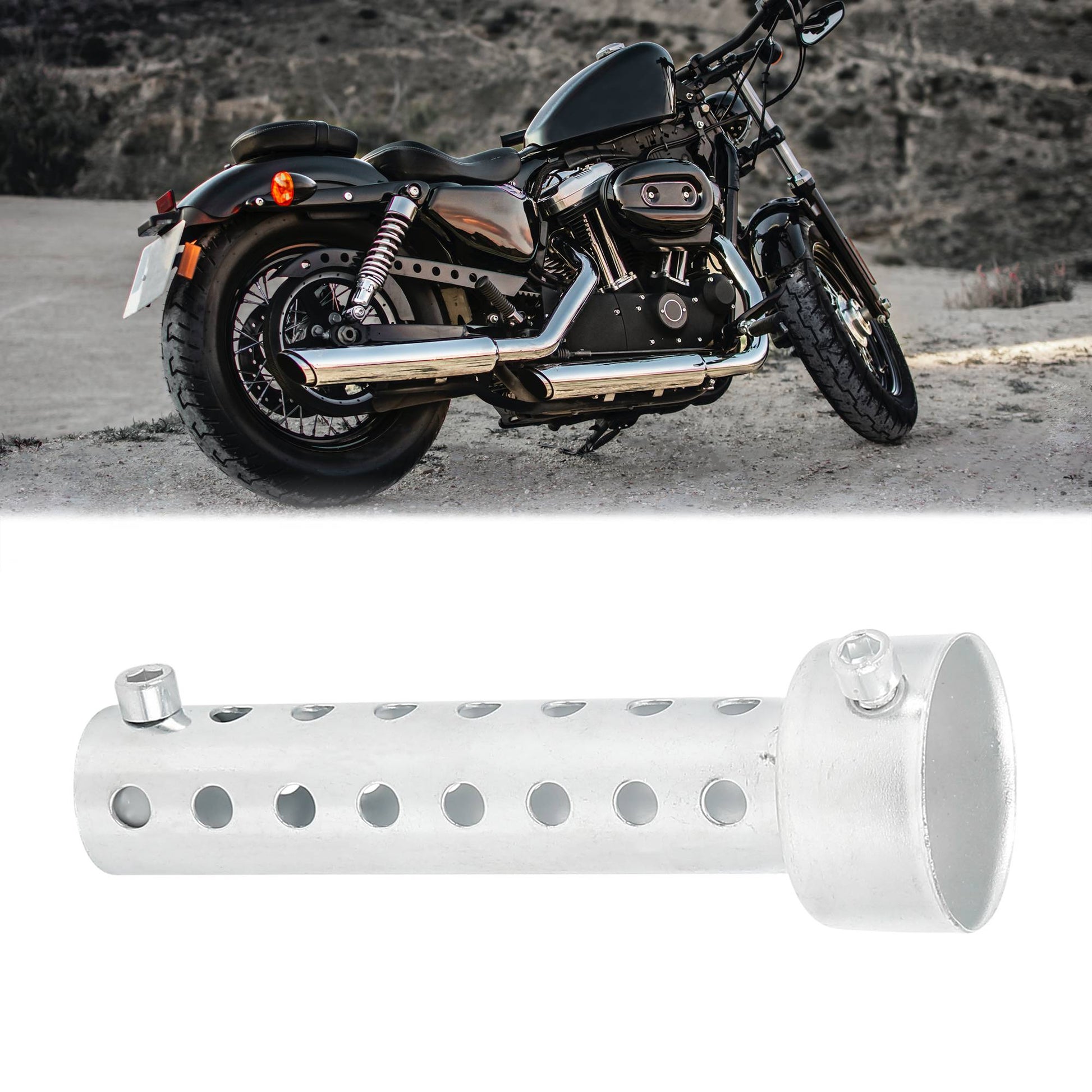 UXCELL Universal Motorcycle Exhaust DB Killer 35mm 42mm 45mm 48mm 60mm OD Muffler Baffle Insert Silver