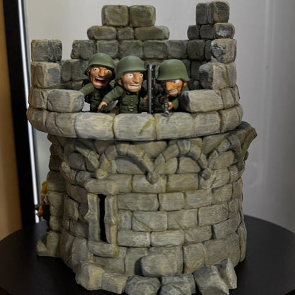 Novo 1/35 Jogo de Computador Metal Slug Tanque Batalha Cena Heróis Inimigo Cativo Mini Pintado Bonito Coleção Montar Brinquedos de Modelo