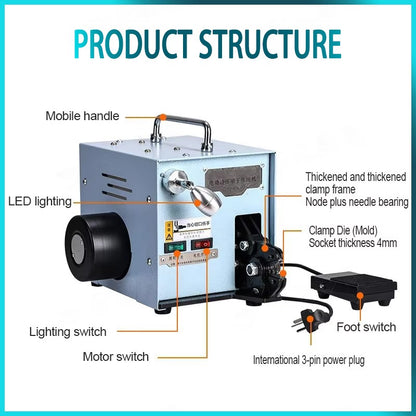Electric Cold Press Terminal Machine Scattered Terminal Crimping Machine Tubular Insulation Terminal with Exchangeable Die Sets