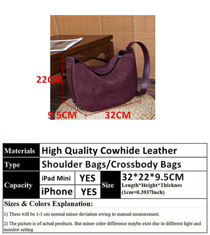 Burminsa Suede Genuine Leather Hobo Shoulder Bags For Women 2025 Luxury Designer Crescent Crossbody Purses Work Ladies Handbags