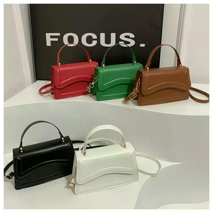 High Quality PU Leather Handbag Purse Women's Bag Solid Color Shoulder Crossbody Bags Lady Messenger Small Tote for Women Girls