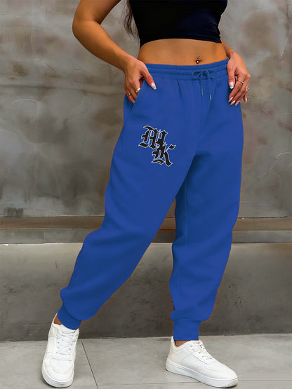 Letter Mk Young Printed Trousers Womens Autumn Fashion Sweatpants Pocket Hip Hop Fleece Sportpants Casual Multicolor Pants