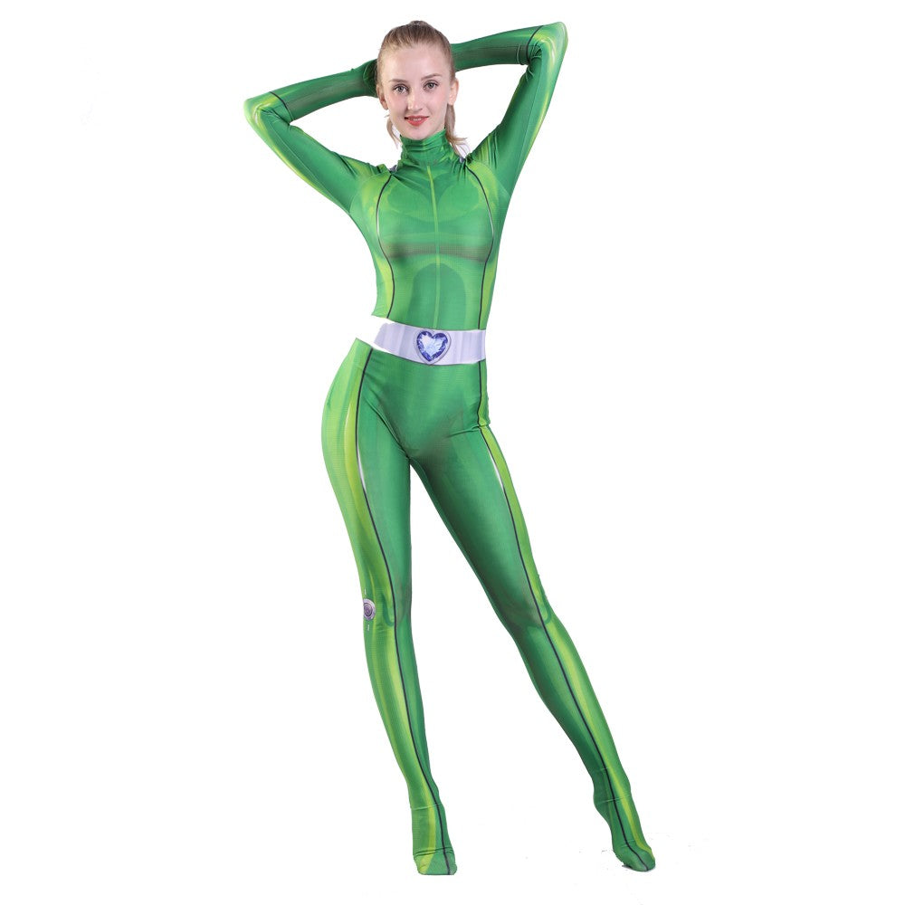 Totally Spies Cosplay Costume Sam Clover Alex Zentai Jumpsuits Mandy Britney Bodysuit Halloween Suit