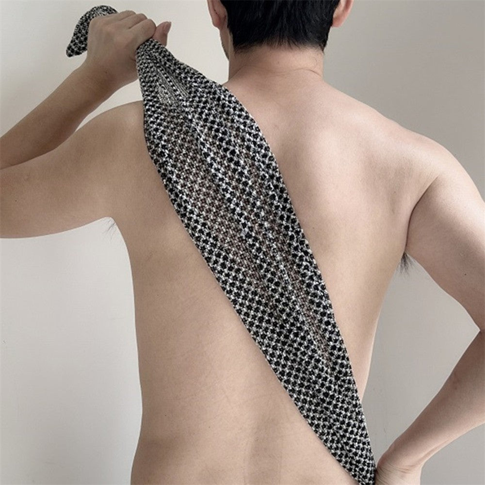 1pc Exfoliating Back Body Scrubber For Shower Bath, Long Strip Rubbing Scrub Towel, Exfoliating Washcloth