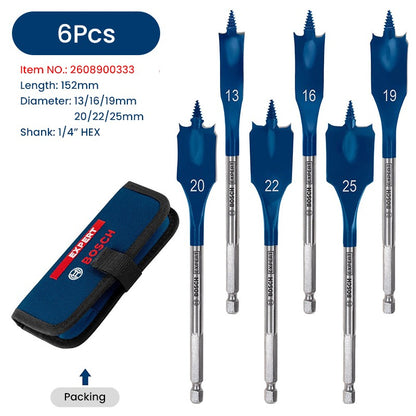 Brocas Bosch Expert para Madeira com Rosca Autoperfurante, Haste Sextavada de 1/4", Acessórios para Ferramentas Elétricas, para Parafusadeira Elétrica