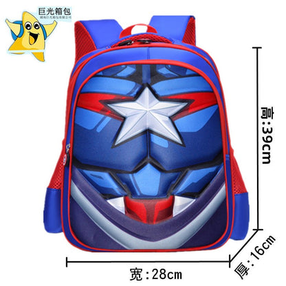 Mochila Infantil Spider King: Nylon Impermeável e Grande Capacidade para Crianças de 2 a 16 Anos