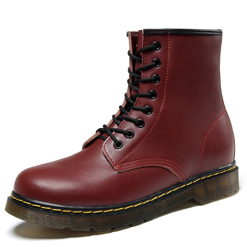 Botas Masculinas de Couro Legítimo Clássicas de Seis Furos, Estilo Britânico da Moda, Botas Curtas de Cano Baixo para Montaria, Botas para Externa, Tamanhos 35-48, Botas Femininas