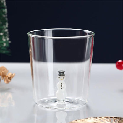 Copo de Vidro Formato de Animal 3D Desenho Animado Copos de Vidro Fofos para Casa Água Café Copo de Camada Única com Hóspedes Suco Bebida Fria Copo