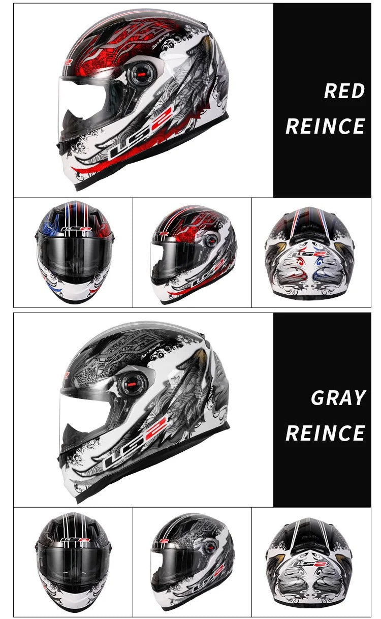 Capacete de motocicleta LS2 FF358 Capacete integral LS2 Draze para homens e mulheres Capacete de corrida de moto com casco de ABS Cascos Para Moto Aprovado pela ECE
