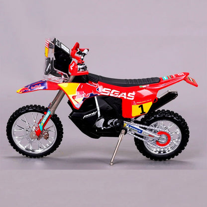 Novo em estoque Bburago 1:18 Ktm Gasgas Rx450f Nº1 2021 Rally Dakar Moto Liga Miniatura Ktm 450 Sk-F Brinquedo Modelo Diecast Presente para Crianças