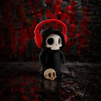 Hot Gothic Grim Reaper Figurines, Cute Skeleton Desk Decor, Skeleton Statue, Spooky Small Halloween Ornament, Halloween Gift