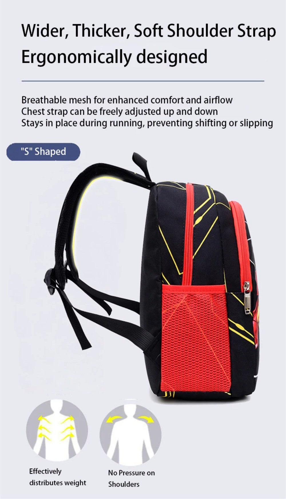 Disney MARVEL Spider-Man Iron Man Primary School Backpack Double Layer Cartoon Student Travel Rucksack Schoolbag Kids Boys Gifts