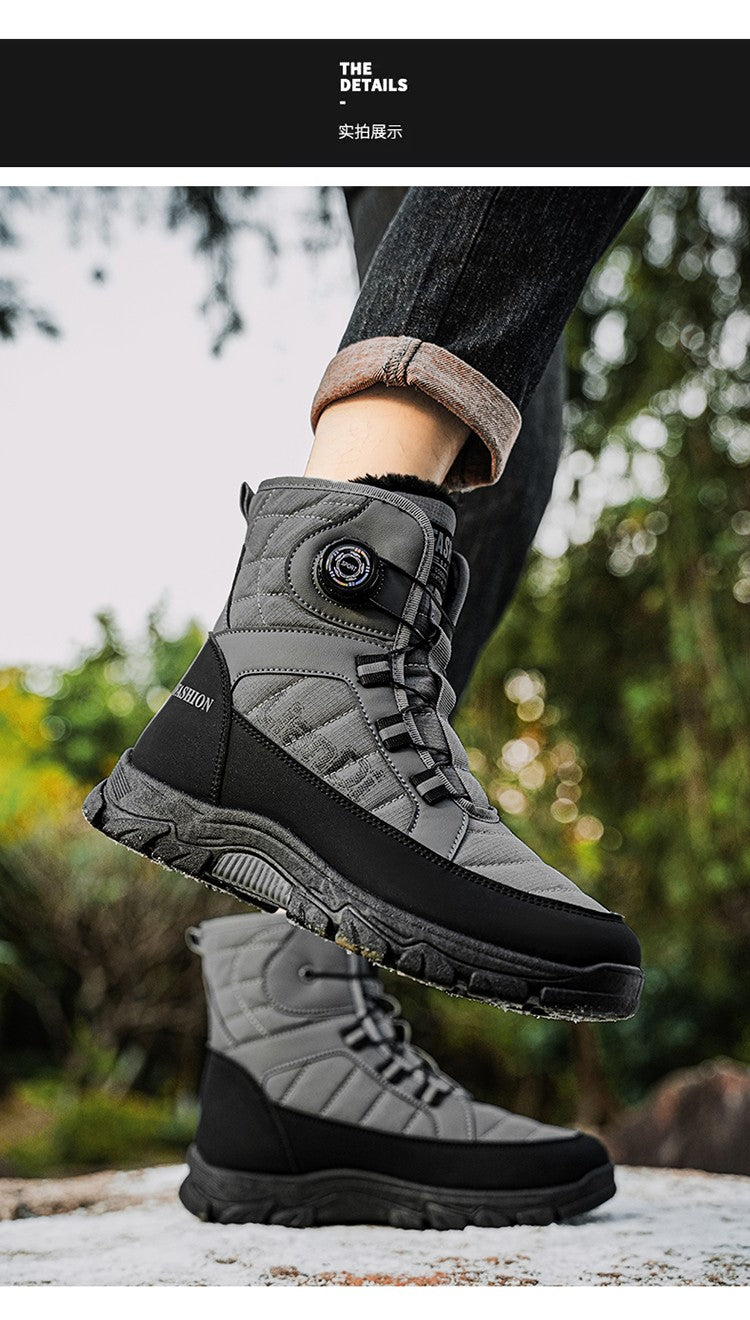 Men Top Quality Casual Snow Boots Waterproof Warm Winter Shoes Men Hiking Boots Outdoor Mountain Climbing Sneaker Man Trekking