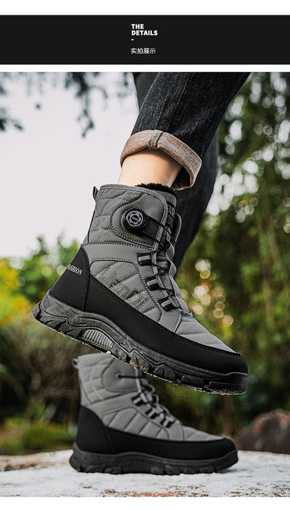 Men Top Quality Casual Snow Boots Waterproof Warm Winter Shoes Men Hiking Boots Outdoor Mountain Climbing Sneaker Man Trekking