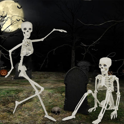 40cm Halloween Skull Skeleton,Posable Skeleton,Human Shape Bones,Halloween Party Home Decorations,Haunted House Horror Props
