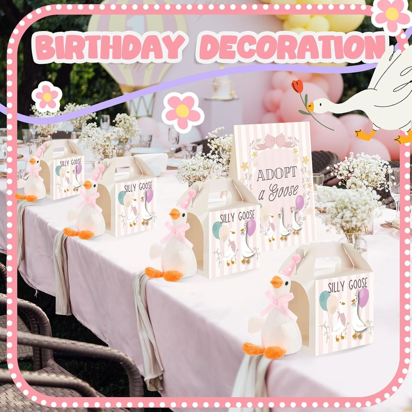 6/16 Peças Lembrancinhas de Festa Ganso Bobo Bichos de Pelúcia Brinquedos de Pelúcia Presentes de Chá de Bebê Aniversário (Tamanho: 25CM)