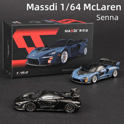 Massdi 1:64 McLaren Senna Modelo de Carro em Liga Minha Supercarro Veículo de Brinquedo Fundido