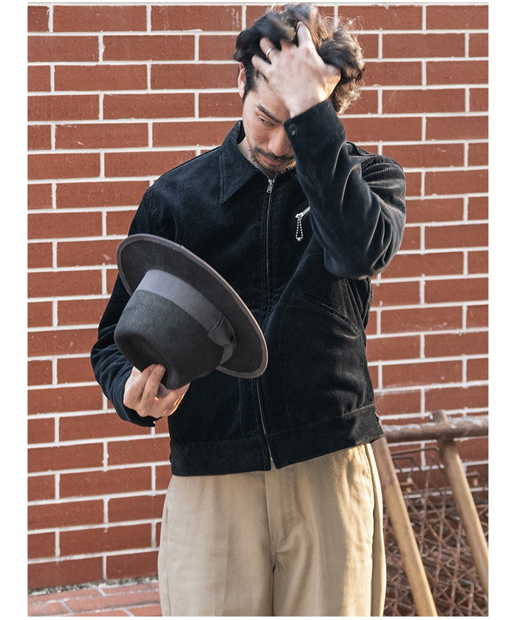 Rugged Bronson Thickened Heavy Corduroy Coat Cossack Short Jacket Fleece Liner Jacket Cool