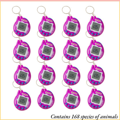 64-6PCS Virtual Pet Keychain Tamagotchi Electronic Toys for kids Video Game Party Favors Birthday Gifts School Classroom Prizes