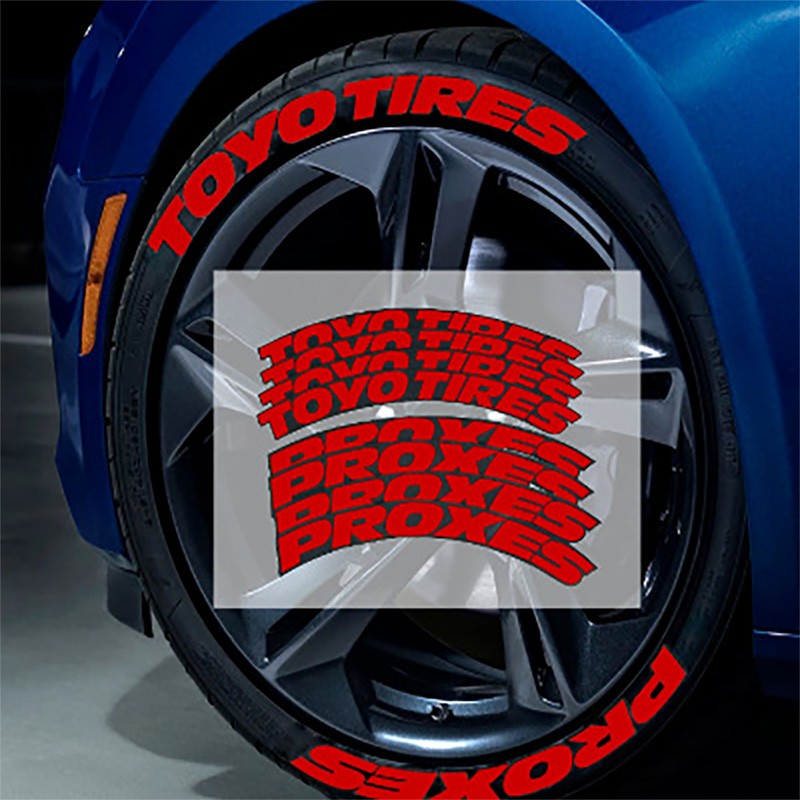 8 peças/lote Letras para pneu de carro Tuning Universal 3D PVC Permanente Adesivos de Decoração de Pneus para Motocicleta