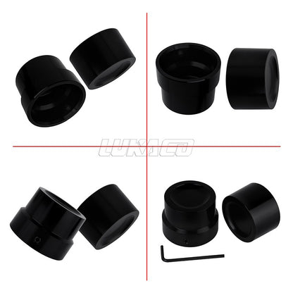 Motorcycle Front Rear Axle Nut Covers Caps Kit For Harley Sportster 883 1200 Touring Dyna Road King Softail Fat Bob Breakout