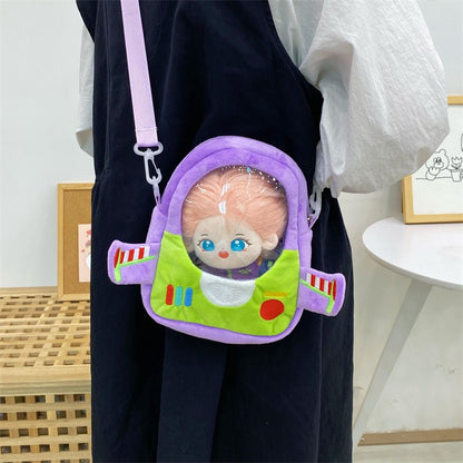 Disney Pixar Toy Story Buzz Lightyear Bolsa Feminina de Ombro Desenho Animado Bolsa Transversal Feminina Pequena Bolsa para Celular Presente de Natal
