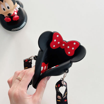 Disney Shoulder Bag Mickey Mouse Cartoon Anime Minnie Mickey Silicone Pocket Pack Crossbody Coin Bag Children's Backpack Gifts