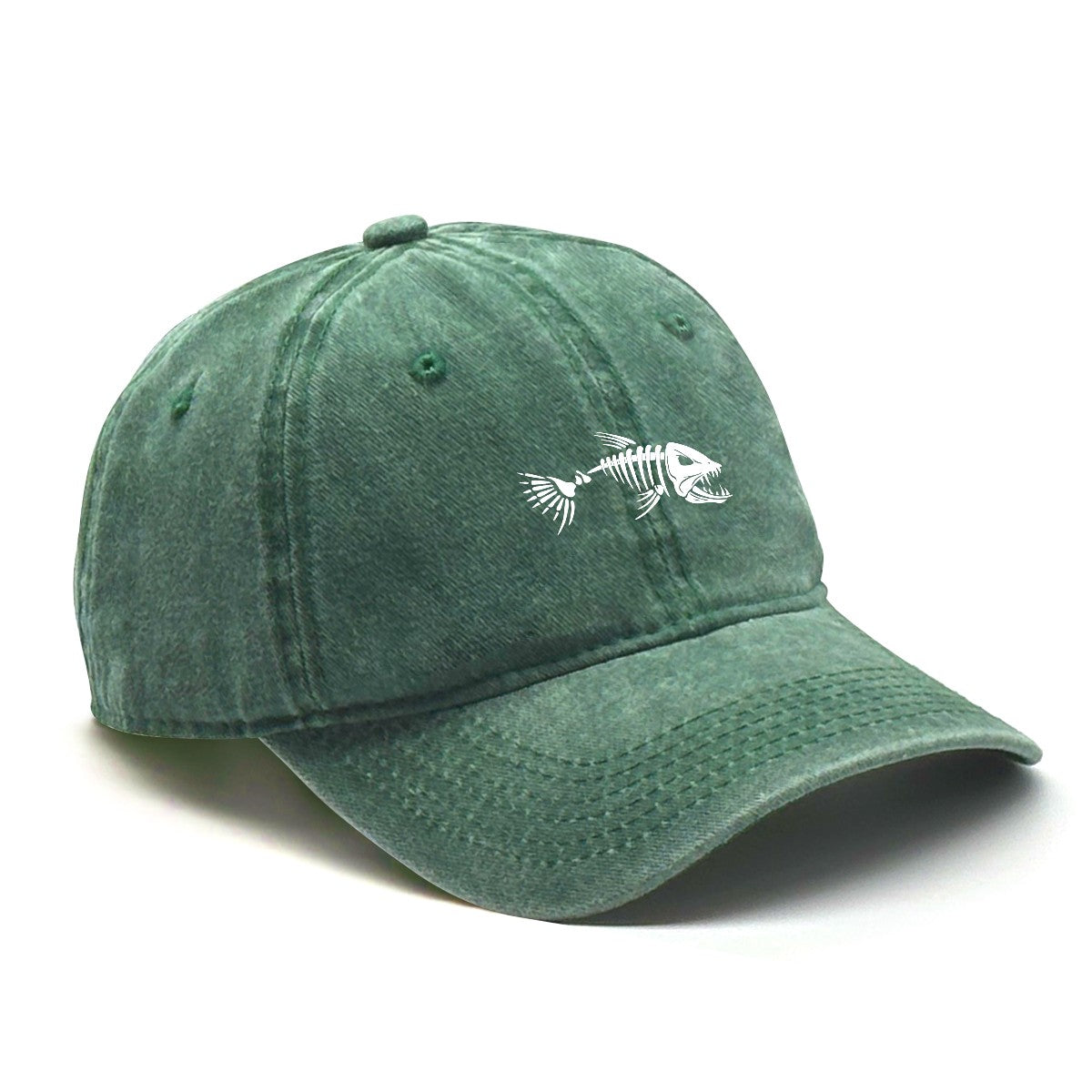 Boné de beisebol feminino retrô ajustável com estampa de espinhas de peixe, bonés snapback desbotados e elegantes, escolha ideal para mulheres e homens