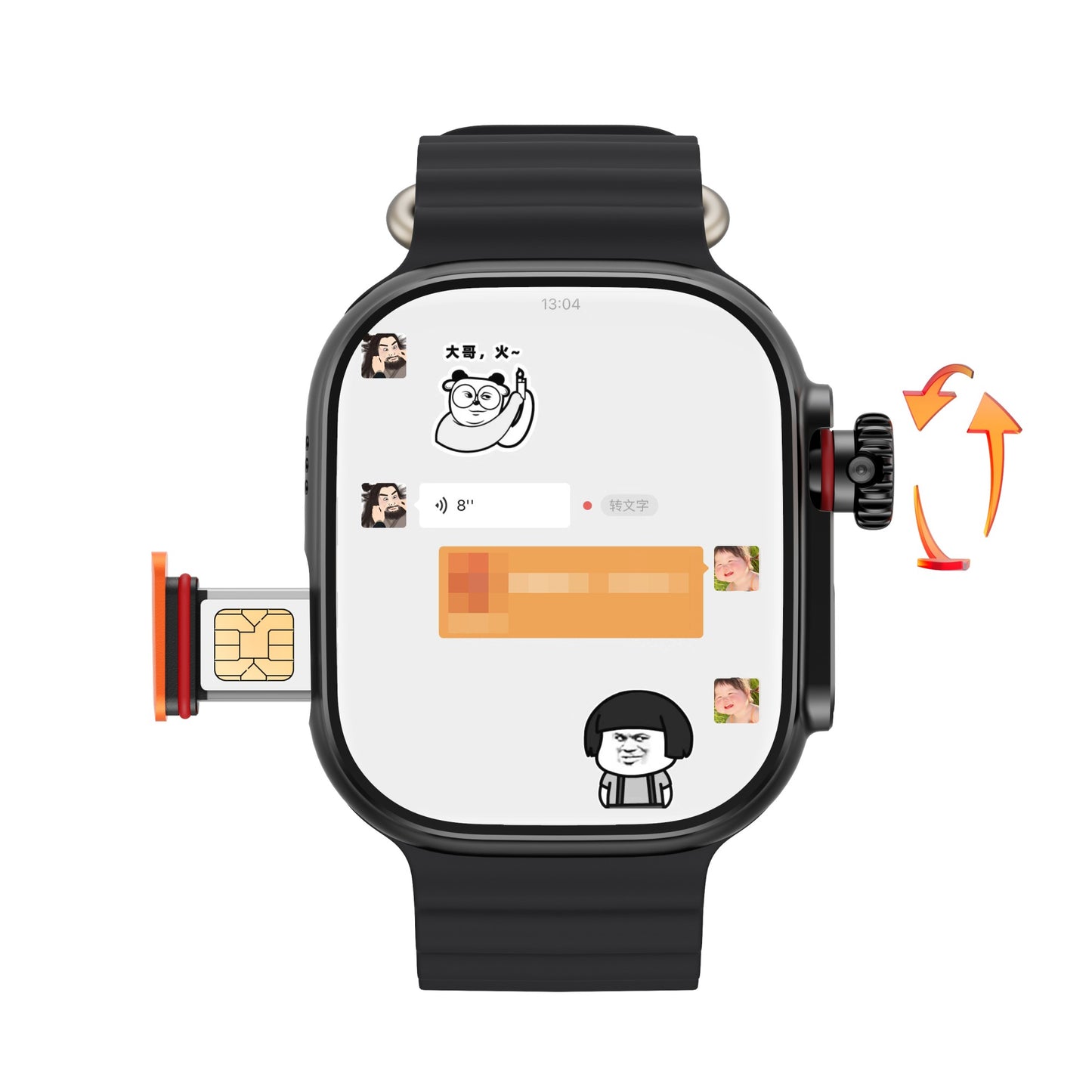 Original CDS9 Ultra Smartwatch Android 9.0 Rede 4G Cartão SIM Câmera Rotativa Amoled Google Play Store Versão Global Relógio Inteligente