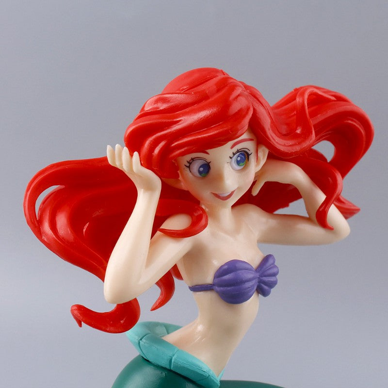 Disney The Little Mermaid Ariel Princess Action Figure Kids Toys Anime Situational Model Dolls Collection Room Car Decoration