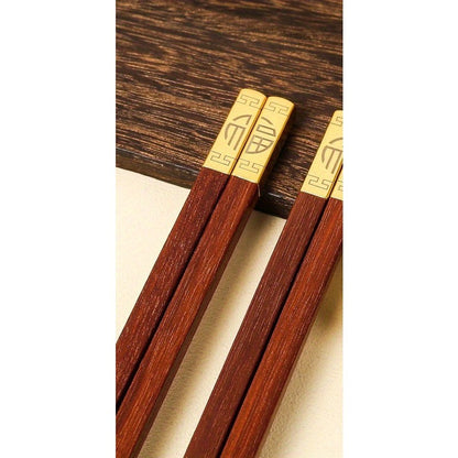 Conjunto de Hashis de Madeira Rosewood para Uso Doméstico Hashis de Madeira Sólida Hashis de Madeira Utensílios de Mesa Japoneses de Madeira Vermelho