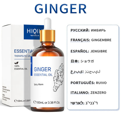 HIQILI 100ML Lavender Jasmine Rose Vanilla Mint  Eucalyptus Lemon Essential Oils for Diffuser, Humidifier, Massage, Skin, Hair