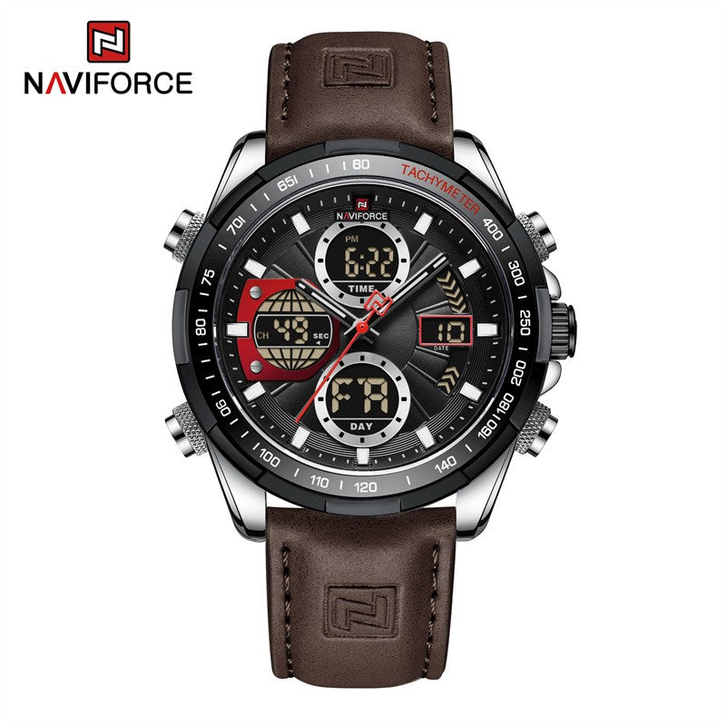 NAVIFORCE Men Military watch Multifunction Chronograph Sports 3ATM Waterproof alarm mode Day And Date Display Male Gifts Clocks
