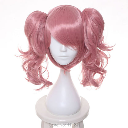 ccutoo Lelouch of the Rebellion Anya Alstreim Peruca de Cabelo Sintético Cacheado Dourado e Loiro com Rabos de Cavalo com Clipes para Cosplay