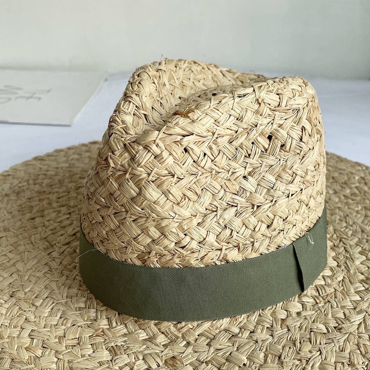 Chapéu de palha Raffite com aba grande para Jazz, chapéu de praia retrô inglês versátil para mulheres com proteção solar, estilo Hepburn, chapéu de senhora francesa