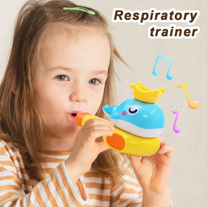 Cute Animal Whale Baby Whistle Bear Whistling for Kid Early Learning Musical Instruments Toys for Toddlers 1-3 Gift