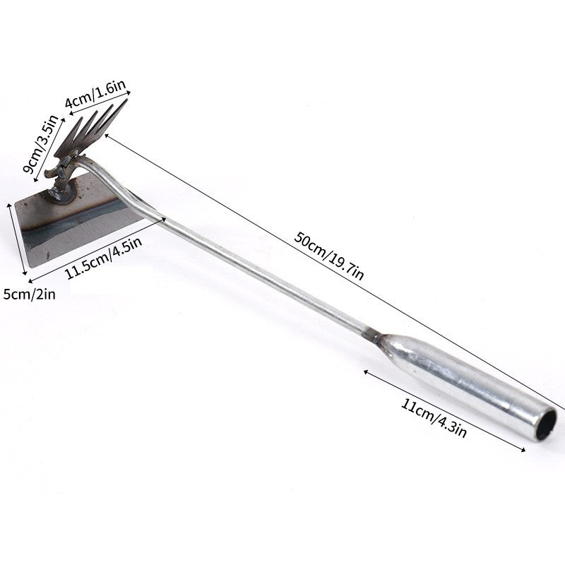 Manganese Steel Weeding Rake Double-end Rake Shovel Multi-purpose Digging Vegetables Loosen Soil Gardening Planting Hand Tools