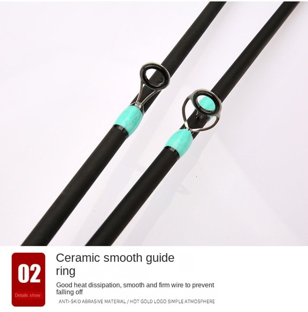 4 Sections Spinning Fishing Rod M Power Spinning Casting Fishing Rod 1.65m/1.8m/2.1m Portable Carbon Fiber Fishing Pole Winter