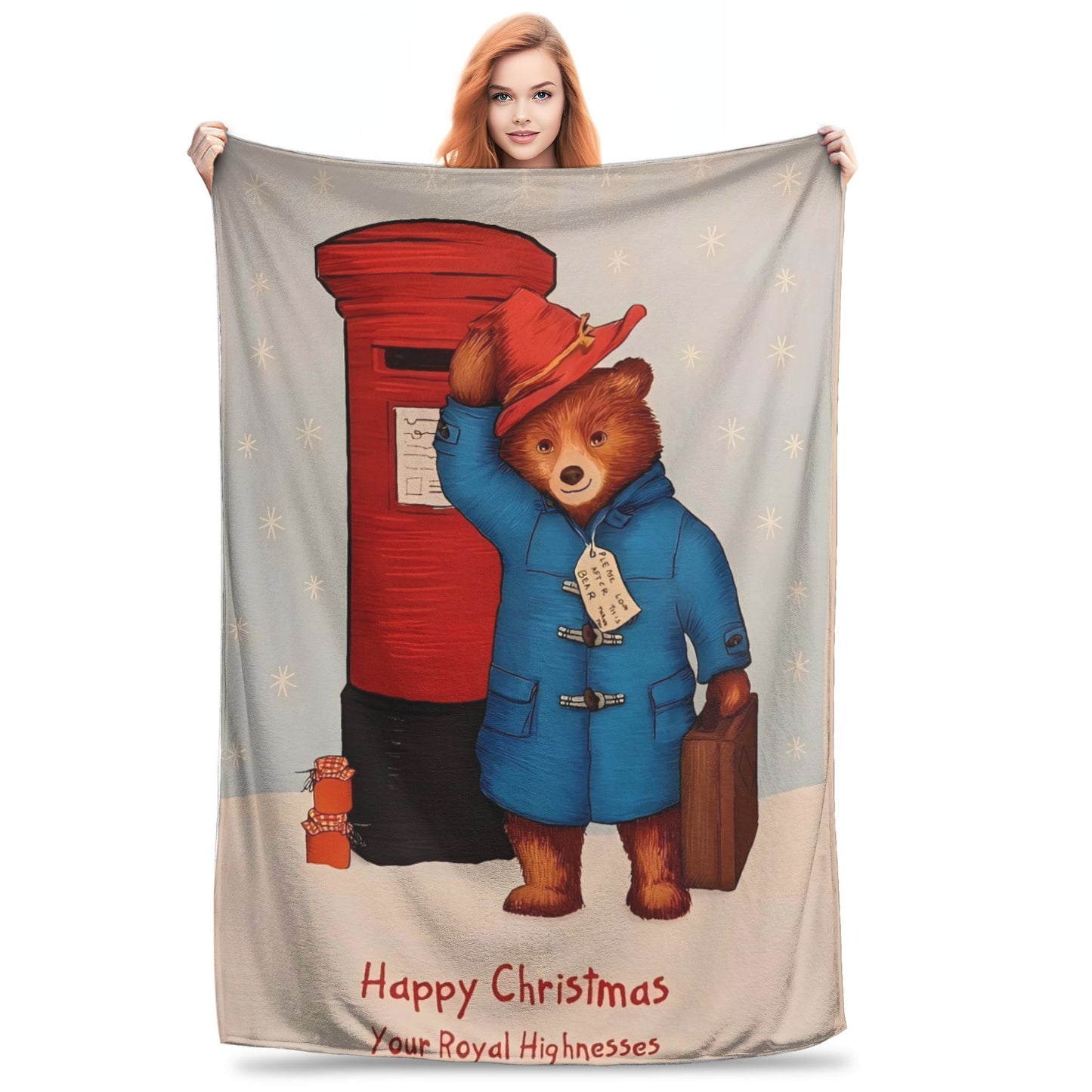Urso Paddington (manta de pelúcia infantil, edredom de flanela, mantas para sala de estar, design macio e quente, colcha de qualidade, presente de aniversário