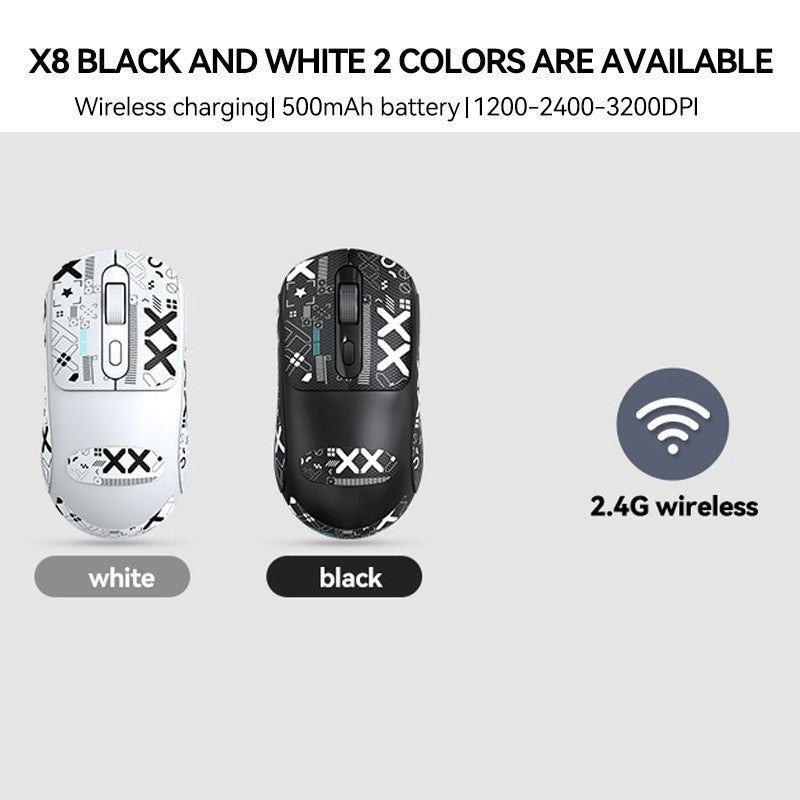 Warvank X8 Wireless Gaming Mouse 500 mAh TYPE-C Rechargeable Office Mouse Suitable for Laptop Desktop Computers
