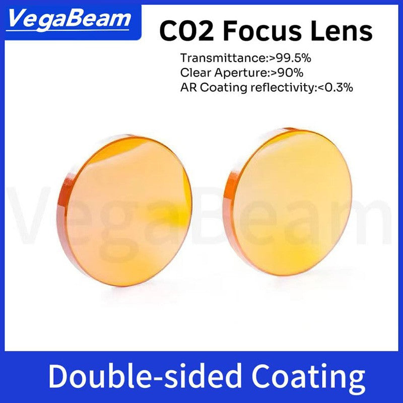 Lente de foco de CO2 ZnSe PVD para laser D20 D19 FL38.1/50.8/63.5/76.2mm 100W 150W 200W para máquina de gravação a laser de alta potência