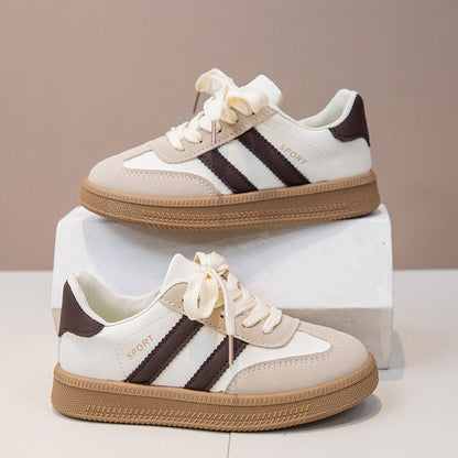 Children's Board Shoes Boys Sneakers 3-18 Years Old Khaki Boys Girls Single Shoes Four Seasons Non-slip Kids De Training Shoes