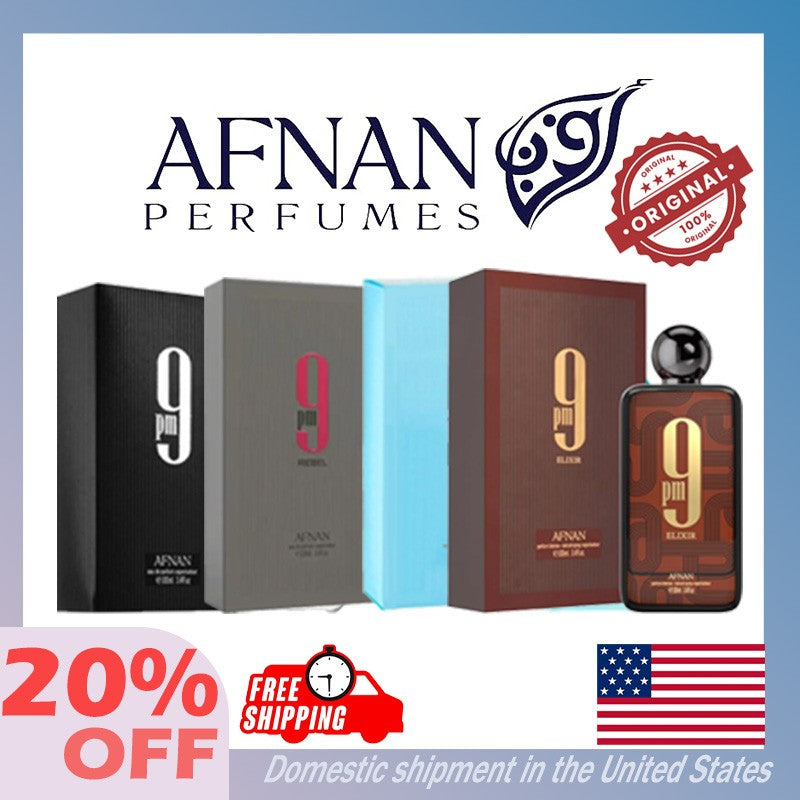 100ML Original AFNAN 9AM 9PM Rebel Dive Elixir Colônia Masculina Eau de Toilette Perfume Árabe para Mulheres e Homens Nobre Alta Qualidade