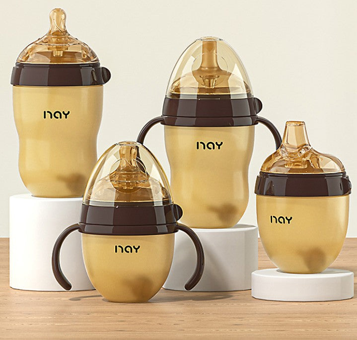 Full silicone milk bottle with wide caliber for newborn babies, anti bloating, anti choking, and anti drop soft 150ML 250ML